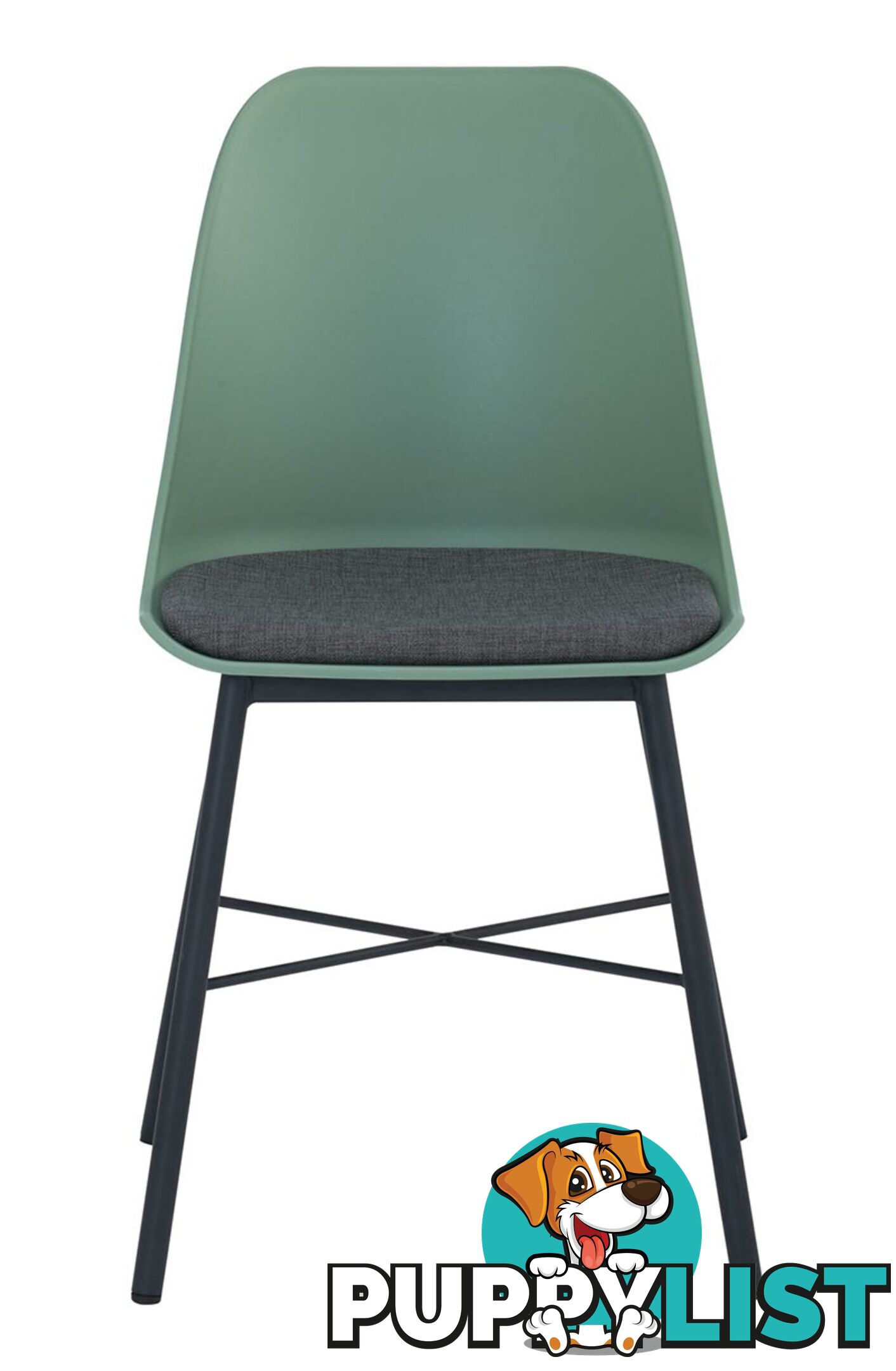 LAXMI Dining Chair - Dusty Green & Black - 241190 - 9334719008479