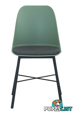 LAXMI Dining Chair - Dusty Green & Black - 241190 - 9334719008479