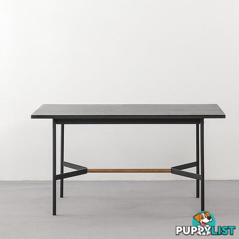 NELLIE Dining Table 150cm - Black & Natural - BB-T003 - 9334719011097