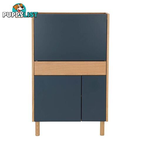 BARTON Study Desk 71cm - Blue & Natural - 122005 - 9334719000282