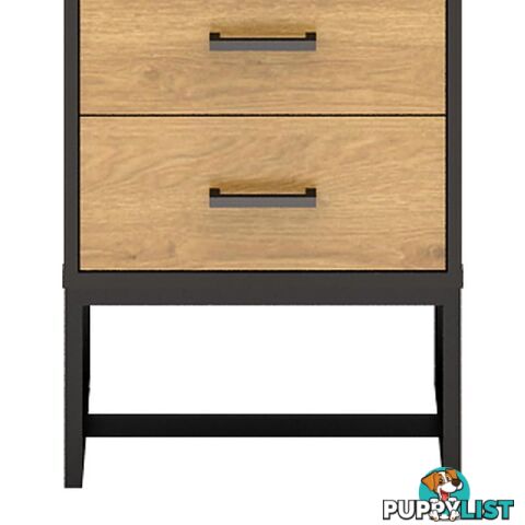 AMSTER Bookshelf Display Wall Unit 40cm - Natural & Black - AS-AMSTERBS01 - 9334719010809