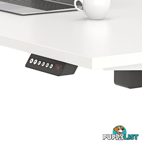 AGILE PRO Electric 2 Column Sit Standing Desk - 1200mm to 1800mm - White & Black - OG_AGE2SSD140