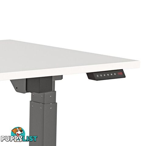 AGILE PRO Electric 2 Column Sit Standing Desk - 1200mm to 1800mm - White & Black - OG_AGE2SSD140