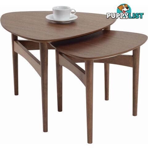 Set of 2 - Poet Coffee Tables - Walnut - 1309329 - 9334719004754