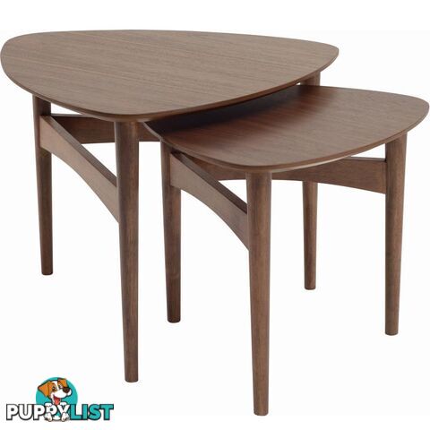 Set of 2 - Poet Coffee Tables - Walnut - 1309329 - 9334719004754