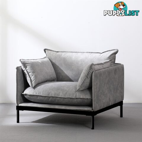 SINCLAIR Single Seater Sofa in Grey - BB-S005-GY - 9334719011066