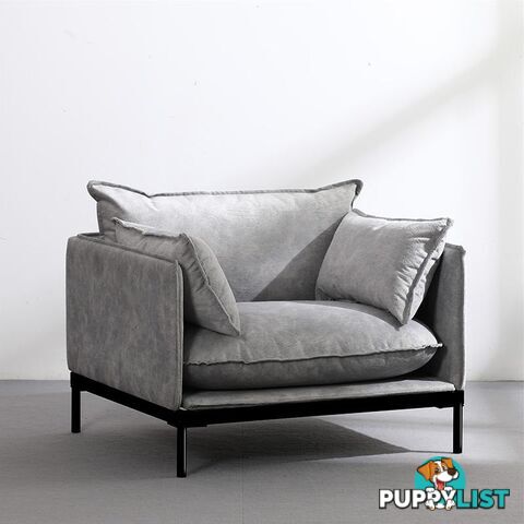 SINCLAIR Single Seater Sofa in Grey - BB-S005-GY - 9334719011066