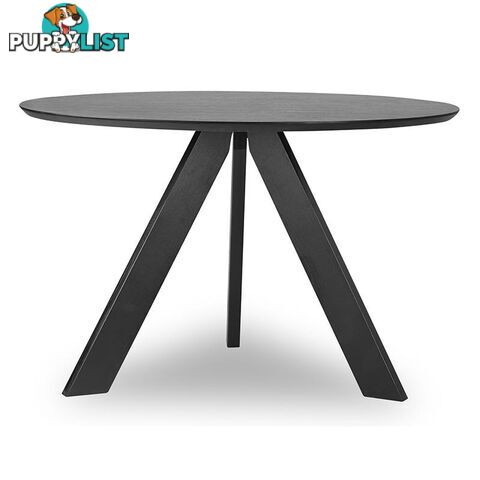 ACE Round Dining Table 1.2M - Black - LI-NS9289-BLK - 9334719002941