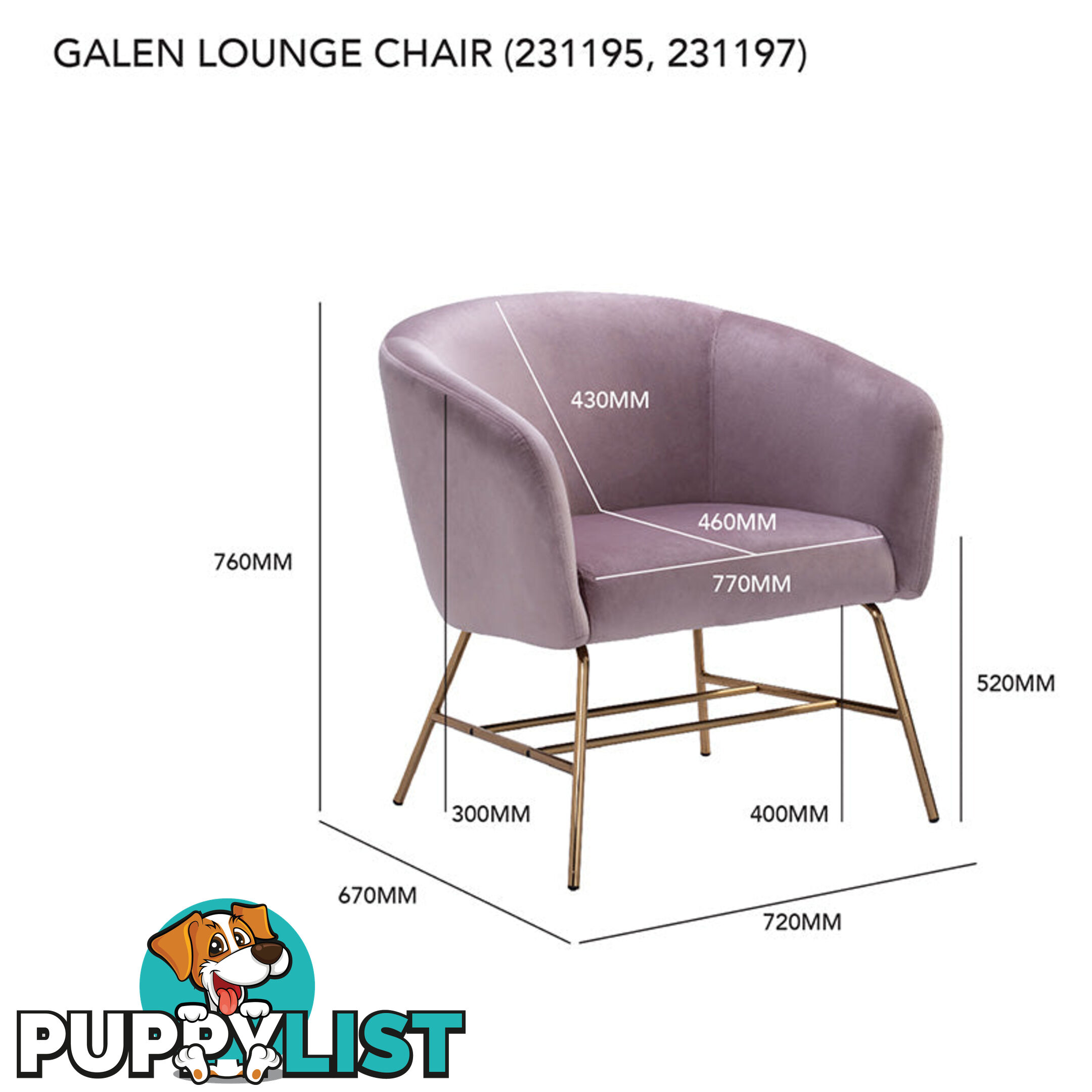 GALEN Lounge Chair - Ash Grey - 231197 - 9334719000800