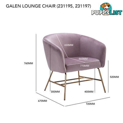 GALEN Lounge Chair - Ash Grey - 231197 - 9334719000800