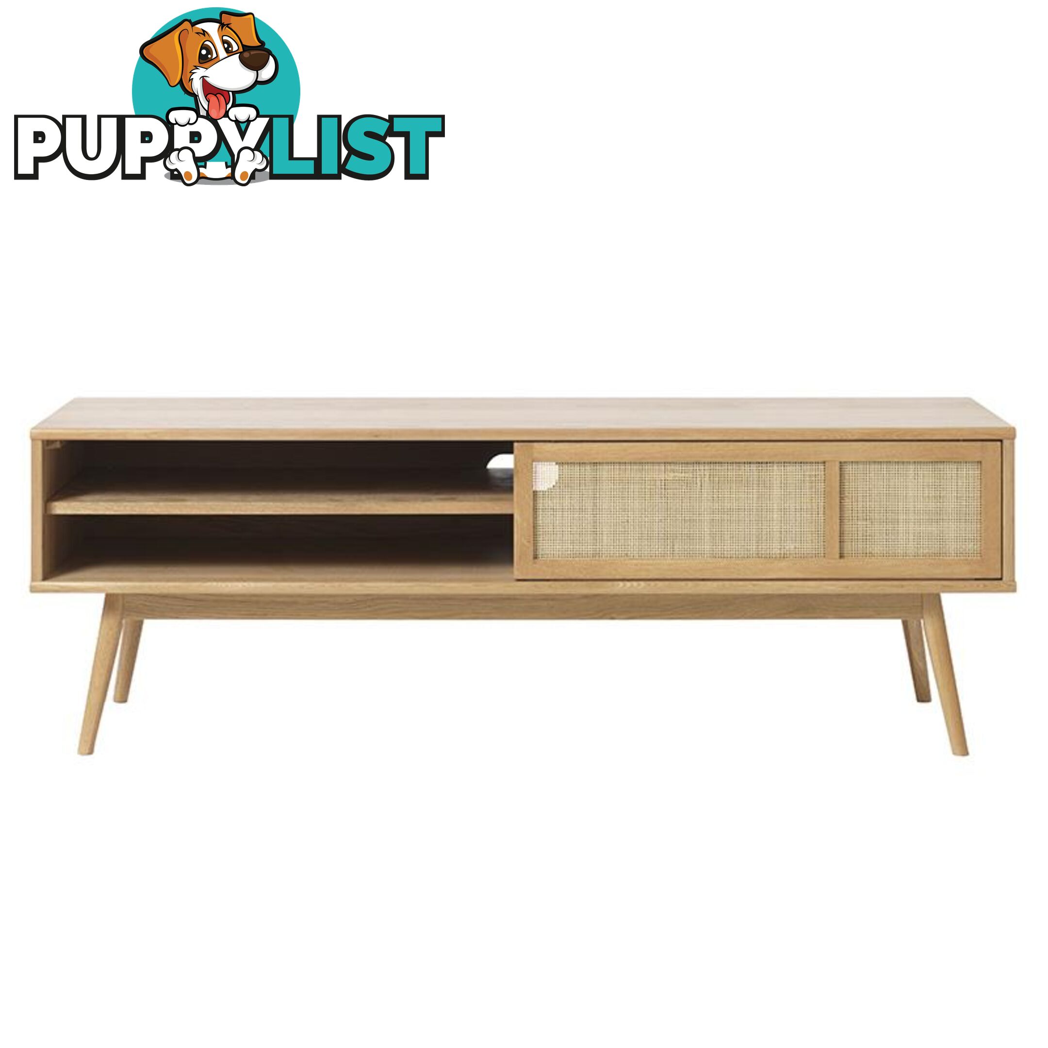 BARRALI Entertainment TV Unit 150cm -  Natural & Rattan - 43290200 - 5704745096520