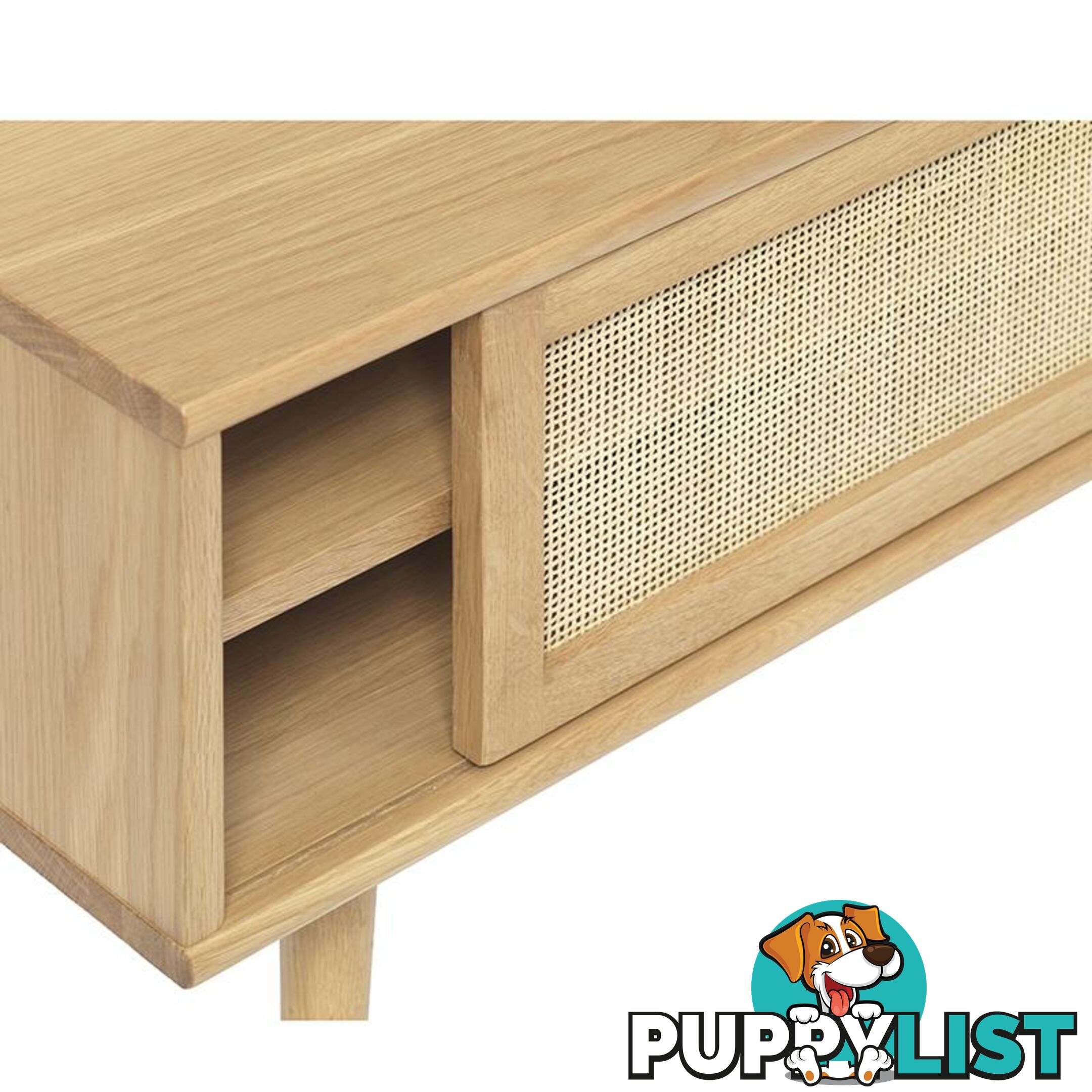 BARRALI Entertainment TV Unit 150cm -  Natural & Rattan - 43290200 - 5704745096520