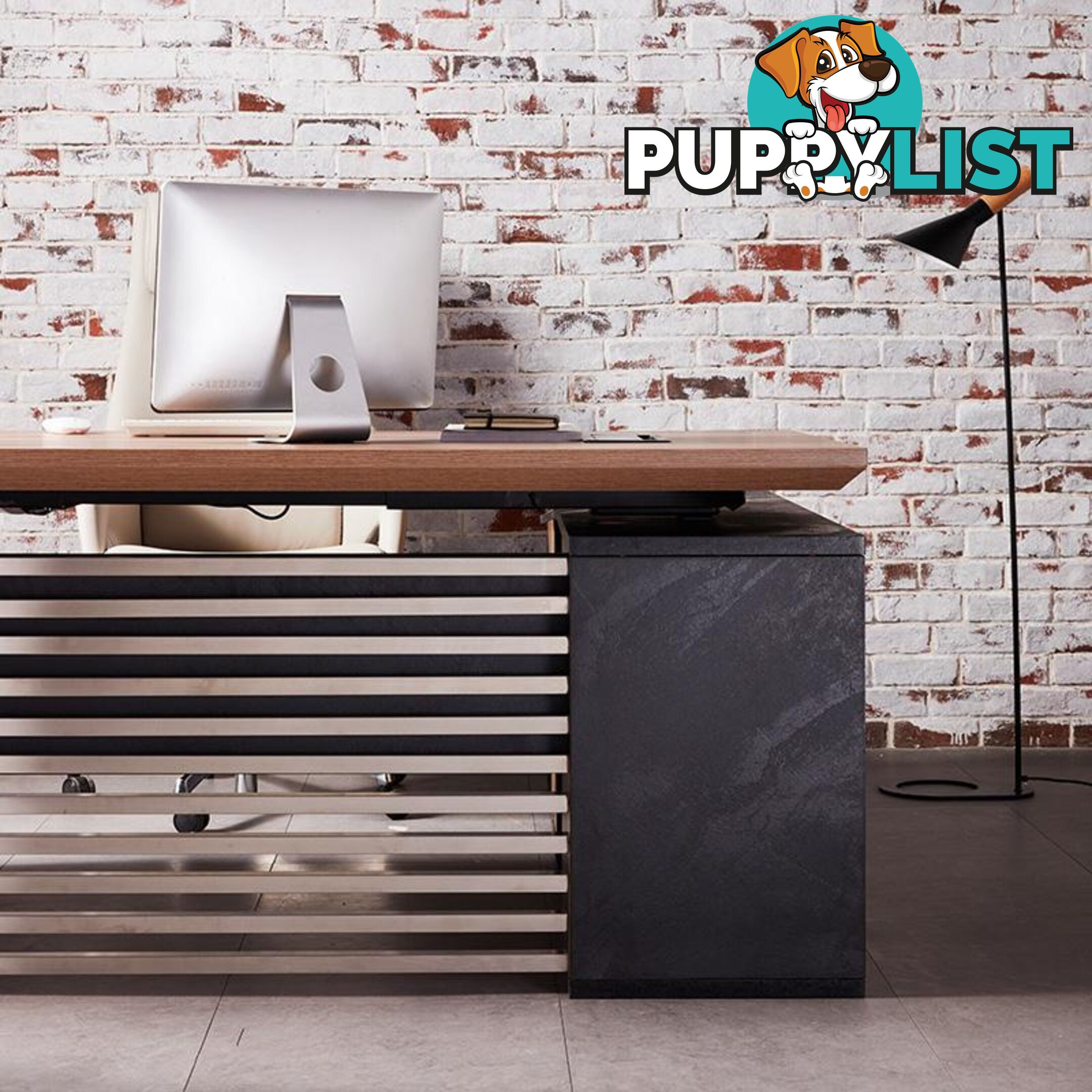 PHOENIX Sit & Stand Electric Lift Executive Desk with Left Return 1.8M - Warm Oak & Black - WF-N1801-SU-LEFT - 9334719011561