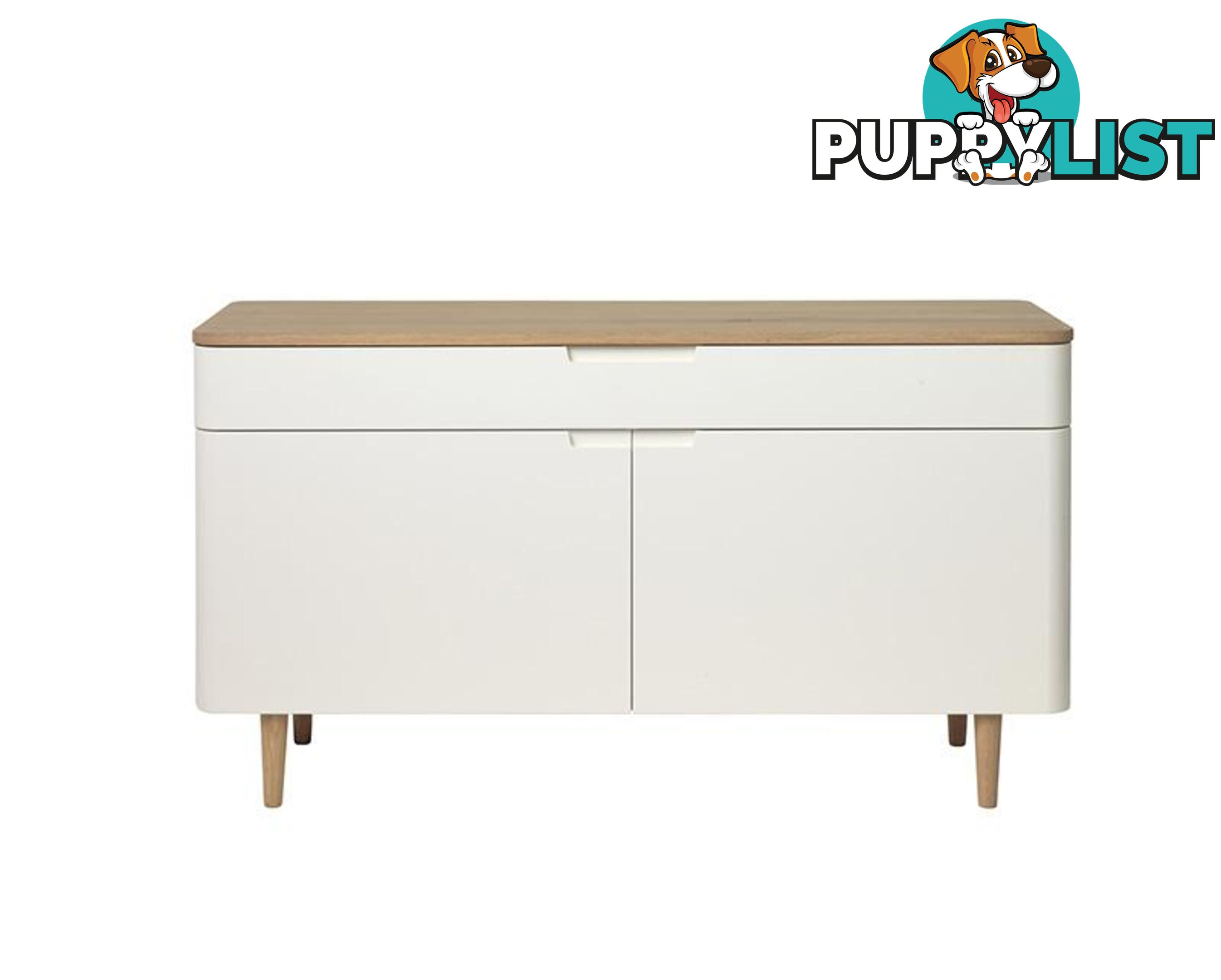 SIENNA Sideboard 140cm -  Natural & White - 36352231 - 5704745073477