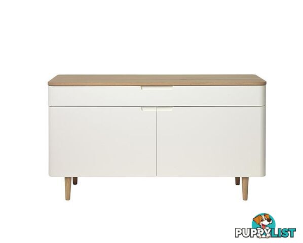 SIENNA Sideboard 140cm -  Natural & White - 36352231 - 5704745073477