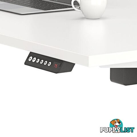 AGILE PRO Electric 2 Column Sit Standing Desk - 1200mm to 1800mm - White & Black - OG_AGE2SSD128