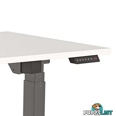 AGILE PRO Electric 2 Column Sit Standing Desk - 1200mm to 1800mm - White & Black - OG_AGE2SSD128