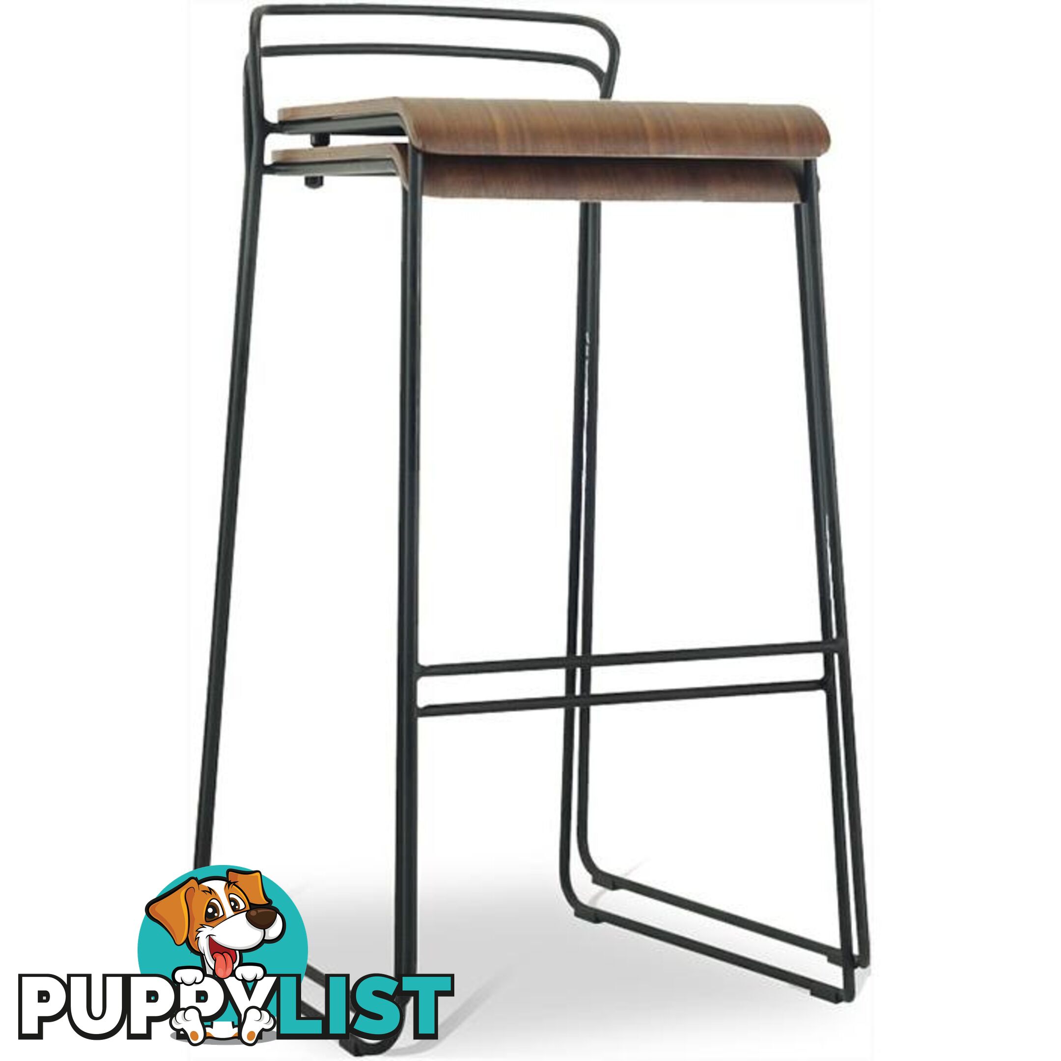 CAMILA Bar Stool - Walnut - 2407098 - 9334719007236