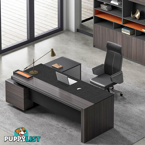 RADDIX Executive Desk with Right Return 1.8M - Brown - DF-FF-D0118R - 9334719003290