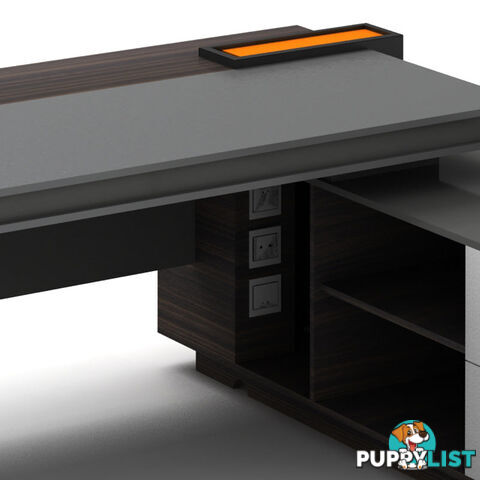 RADDIX Executive Desk with Right Return 1.8M - Brown - DF-FF-D0118R - 9334719003290