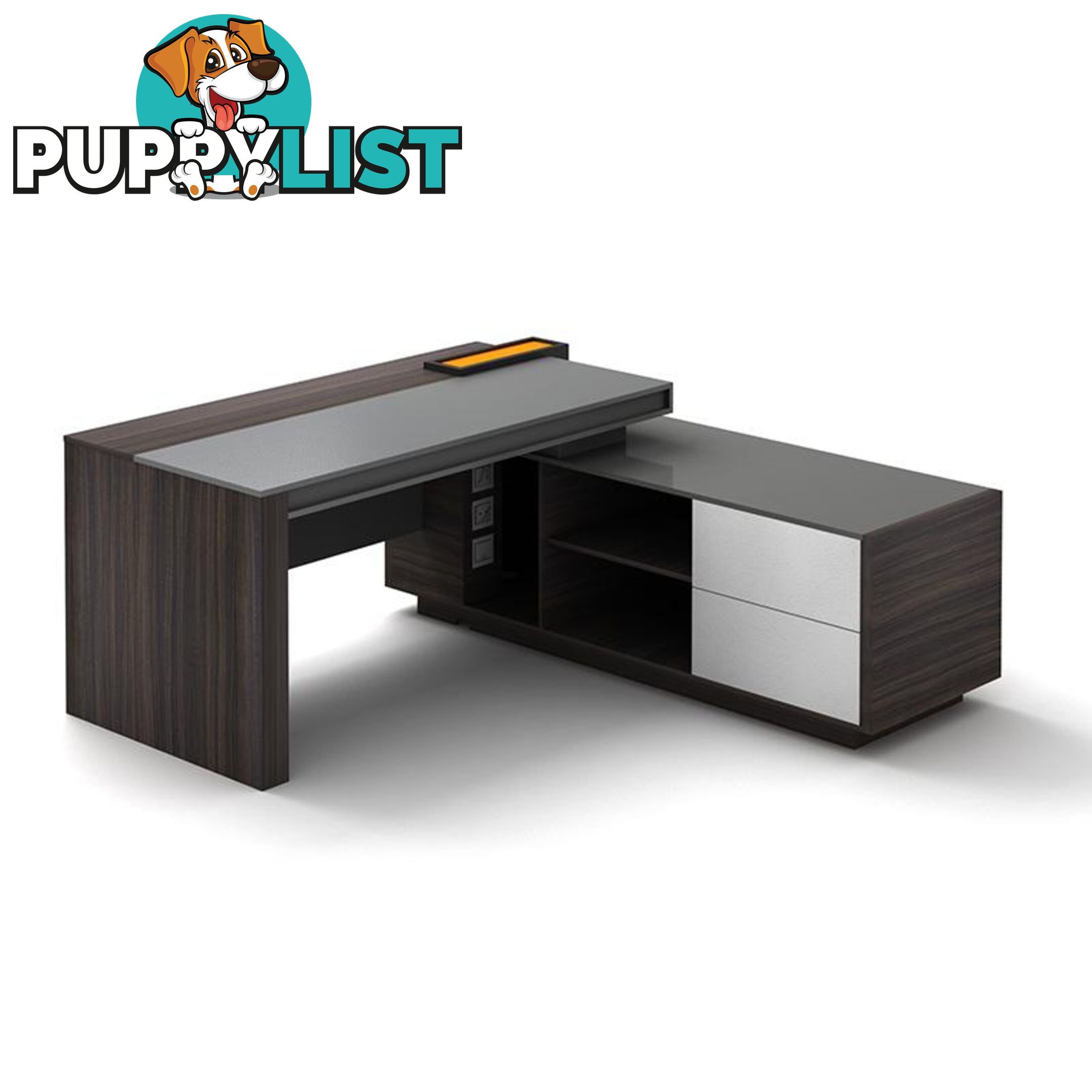 RADDIX Executive Desk with Right Return 1.8M - Brown - DF-FF-D0118R - 9334719003290