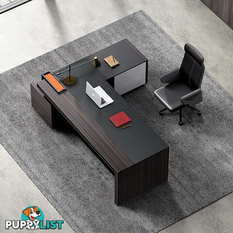 RADDIX Executive Desk with Right Return 1.8M - Brown - DF-FF-D0118R - 9334719003290