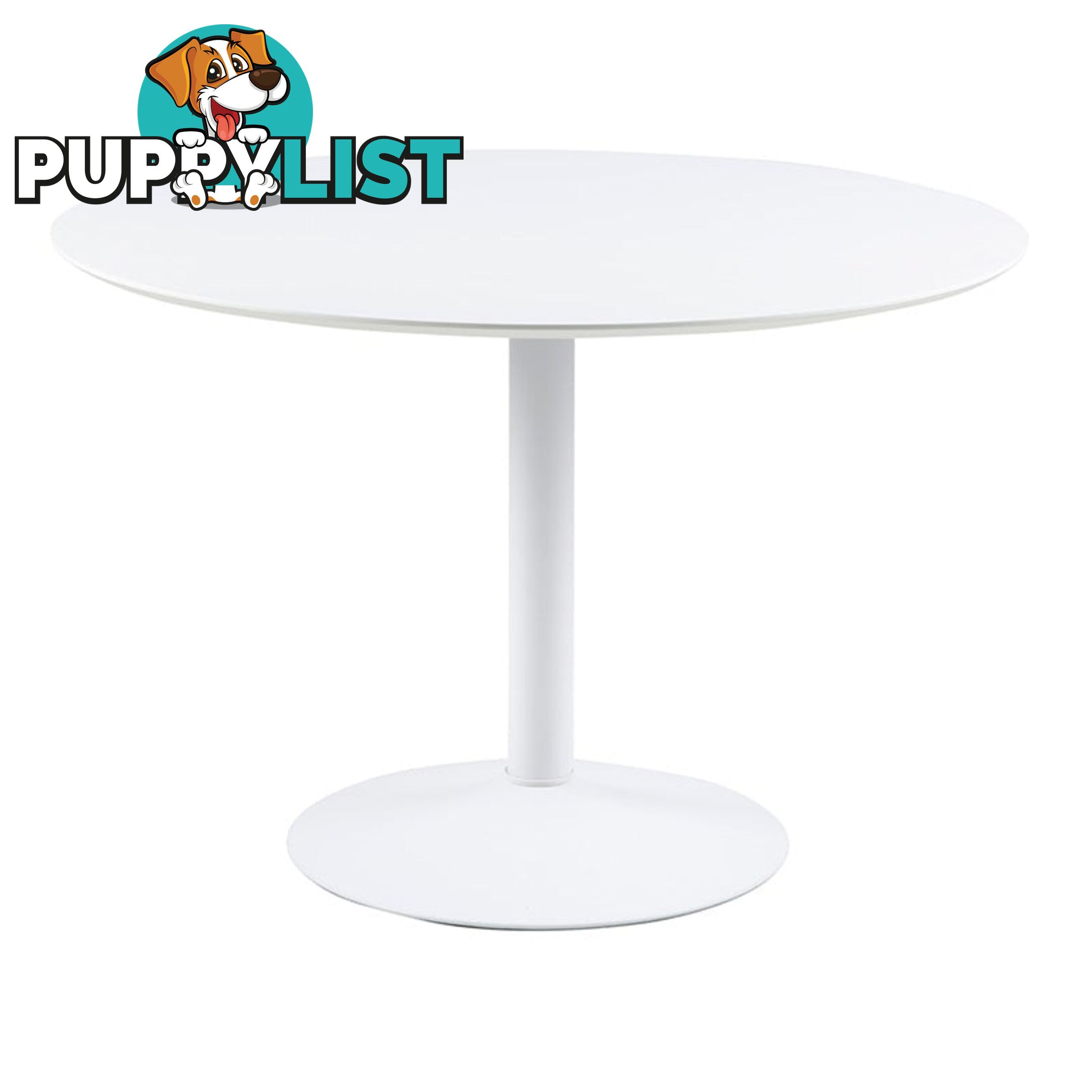 TITAN Round Dining Table 110cm - White - AC-10110-1 - 5706553406683