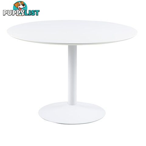 TITAN Round Dining Table 110cm - White - AC-10110-1 - 5706553406683