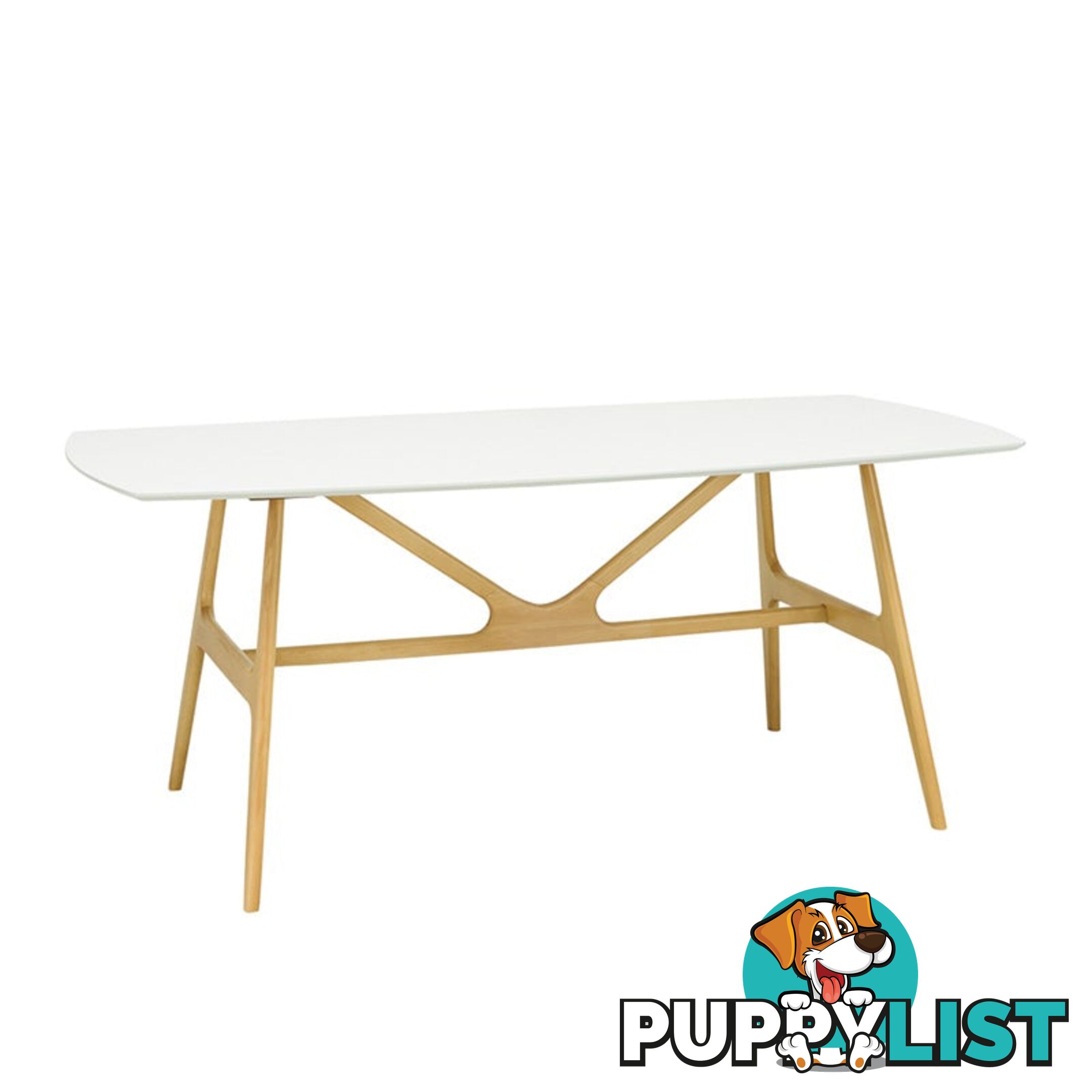 FILA Dining Table 1.8M - Natural & White - 1469089