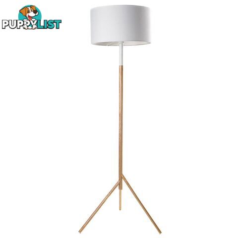 Woodi Floor Lamp - 150cm - White + Oak - IC-TRIF002 - 9334719000343