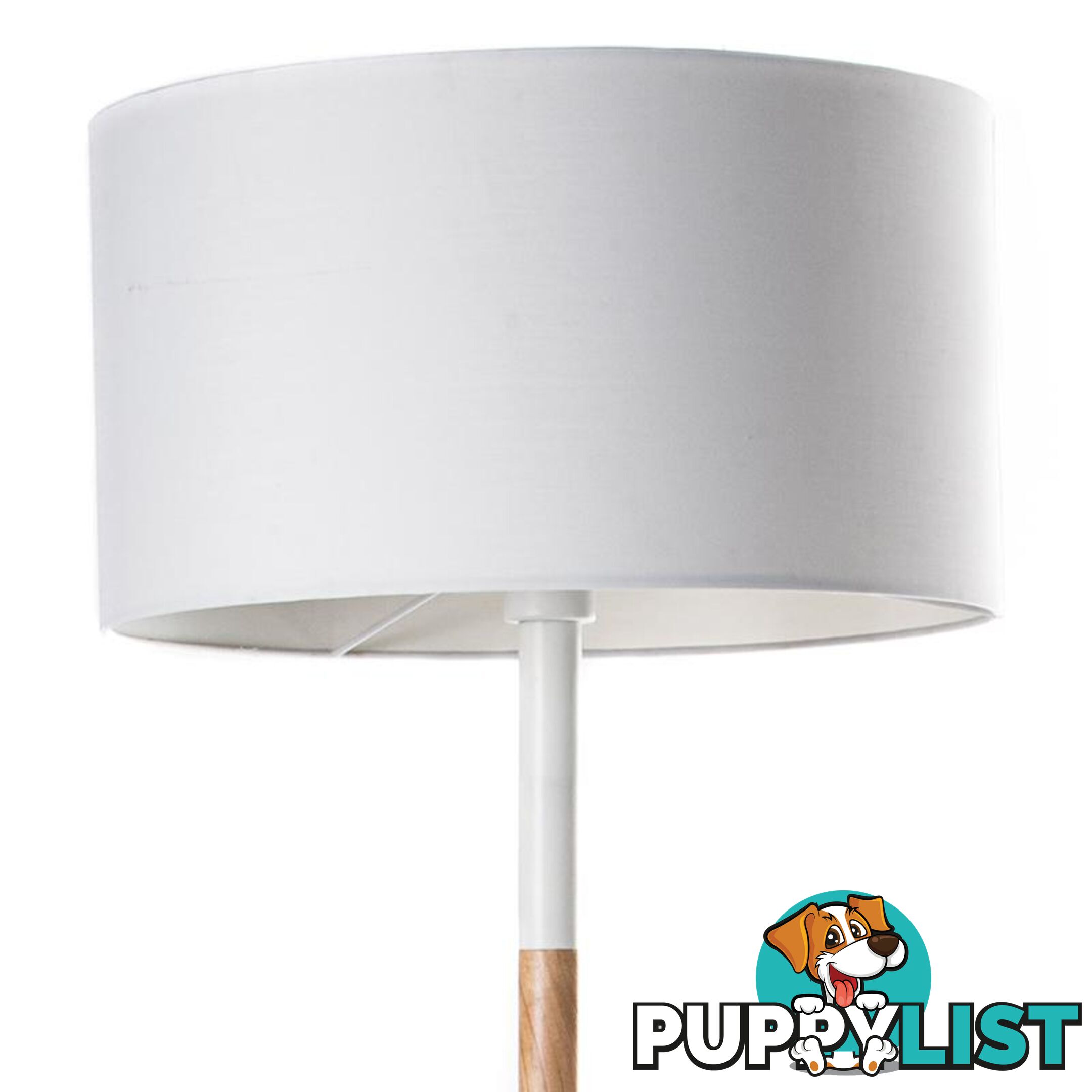 Woodi Floor Lamp - 150cm - White + Oak - IC-TRIF002 - 9334719000343