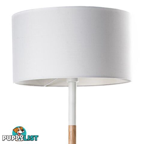 Woodi Floor Lamp - 150cm - White + Oak - IC-TRIF002 - 9334719000343