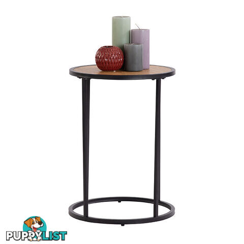 BRADFORD Side Table 40cm  - Natural & Black - 131065 - 9334719000480