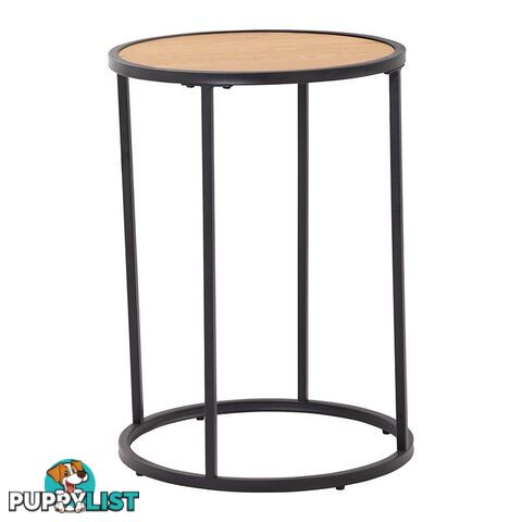 BRADFORD Side Table 40cm  - Natural & Black - 131065 - 9334719000480