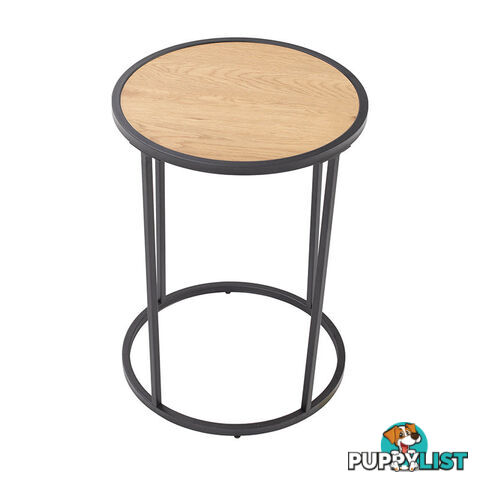 BRADFORD Side Table 40cm  - Natural & Black - 131065 - 9334719000480