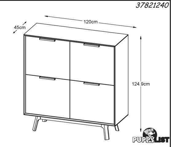 CAPRI Tall Sideboard 1.20M -  Natural - 37821240 - 5704745073293