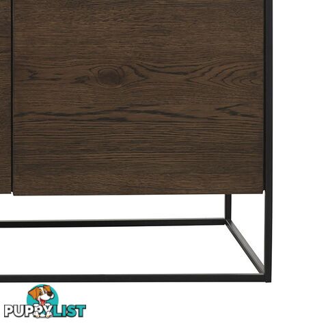 RIVOLI TV Entertainment Unit 1.55M -  Smoked Oak / Black - 40823020 - 5704745088426