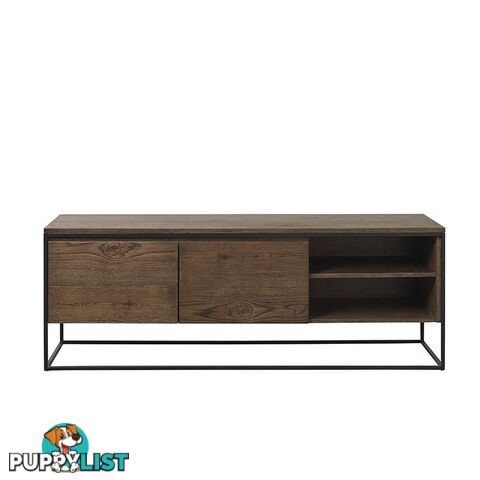 RIVOLI TV Entertainment Unit 1.55M -  Smoked Oak / Black - 40823020 - 5704745088426