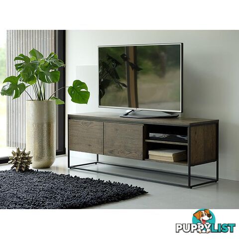 RIVOLI TV Entertainment Unit 1.55M -  Smoked Oak / Black - 40823020 - 5704745088426