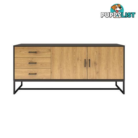 AMSTER Sideboard 160cm - Natural & Black - AS-AMSTERSB02 - 9334719010830