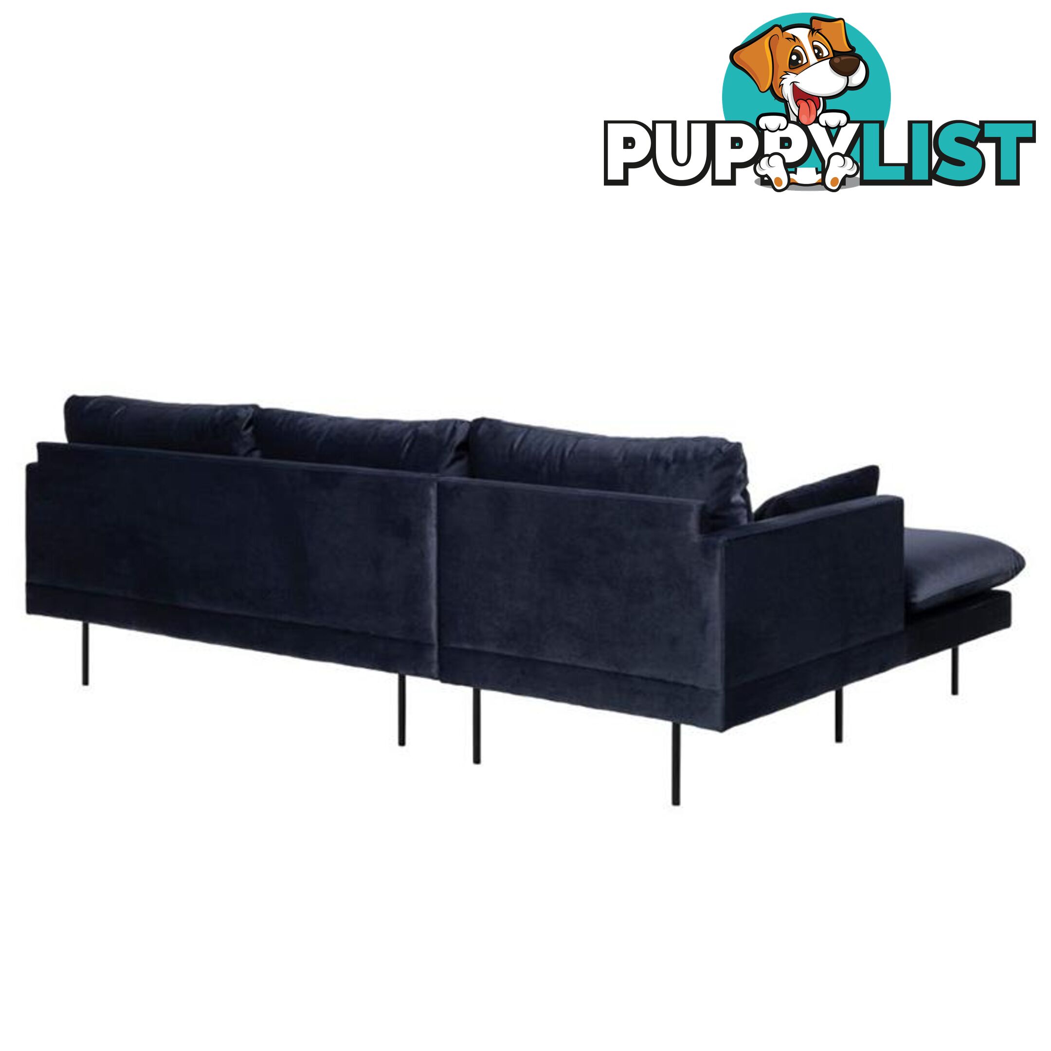 AKEMI 2 Seater Sofa with Left Chaise - Blue - AC-H000018904 - 5713941047656