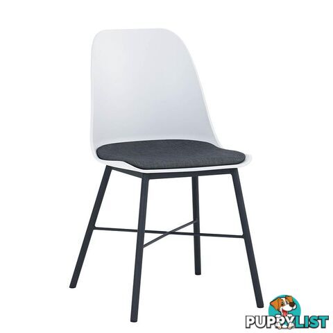 LAXMI Dining Chair - White & Black - 241187 - 9334719008448