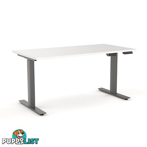 AGILE PRO Electric 2 Column Sit Standing Desk - 1200mm to 1800mm - Oak & White - OG_AGE2SSD154