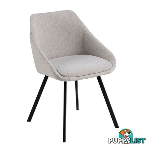 NILES Dining Chair - Beige & Black - AC-0000076528 - 5713941004758