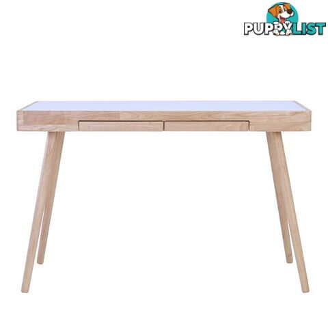 RETH Study Desk 120cm - Natural & White - 124027 - 9334719002798