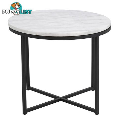 JOSS Side Table Marble 55cm - White - AC-H000018368 - 5713941015723