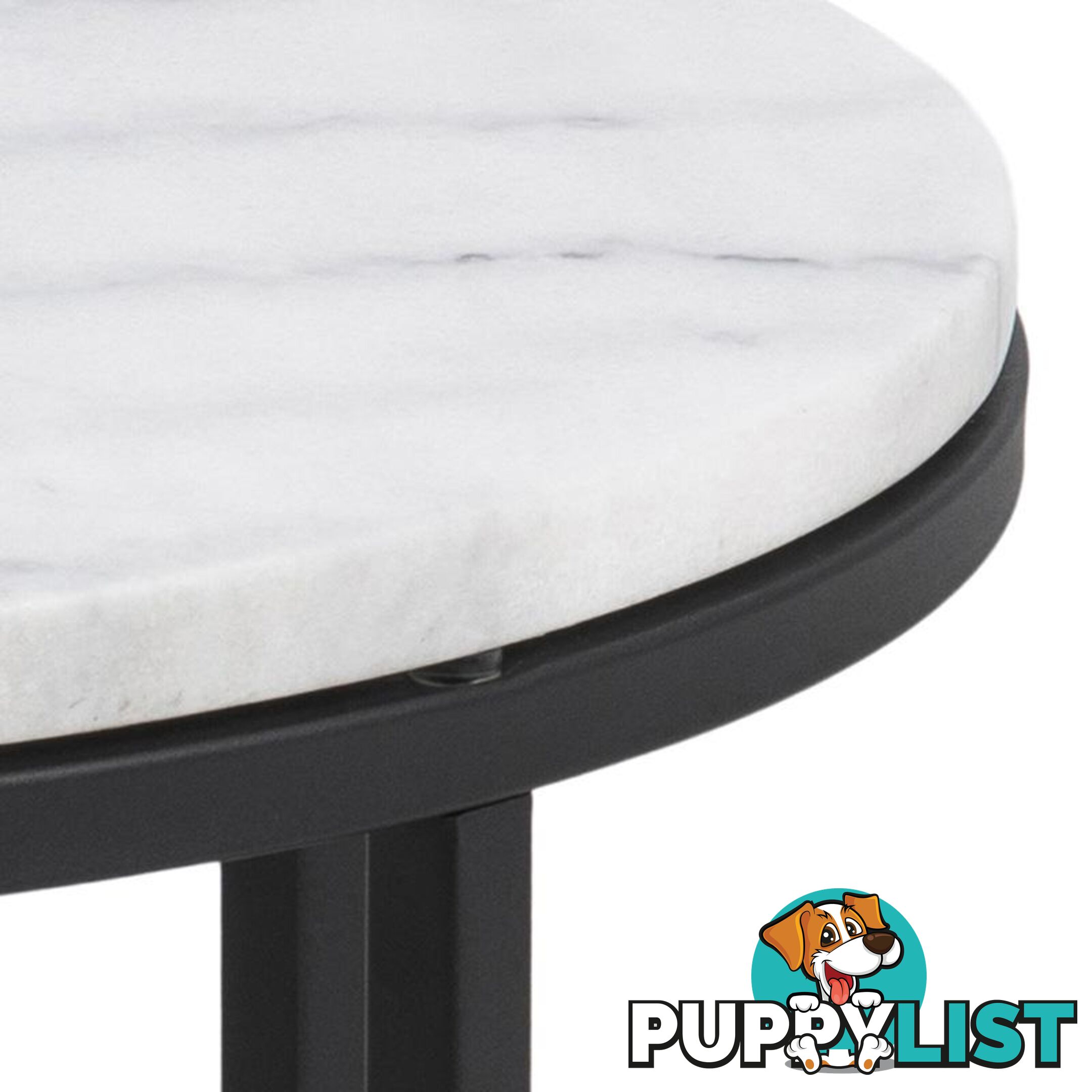 JOSS Side Table Marble 55cm - White - AC-H000018368 - 5713941015723