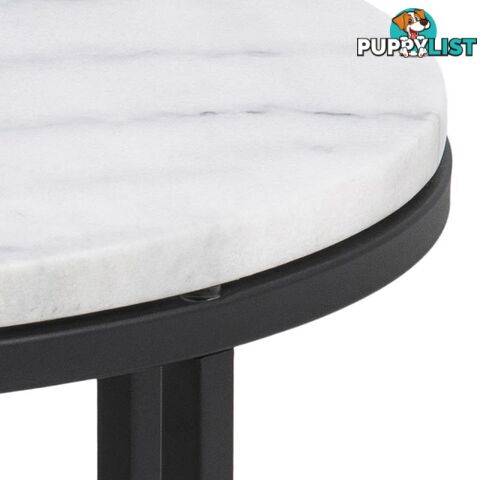 JOSS Side Table Marble 55cm - White - AC-H000018368 - 5713941015723