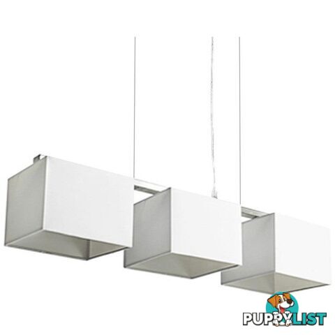 Godwin White White Square Trio Pendant Lights - 13059-WHT - 9334719000060