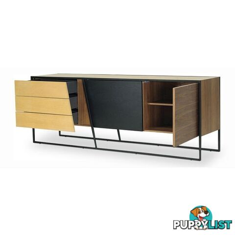 ODIN 205cm Walnut Veneer Sideboard - 3469004 - 9334719009117